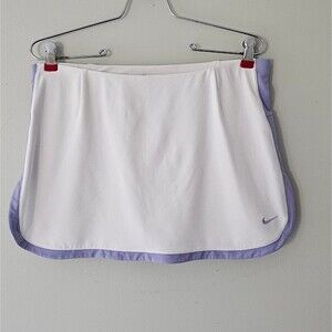 Nike White Tennis Or Pickleball Skirt with Purple Trim. Size Medium.